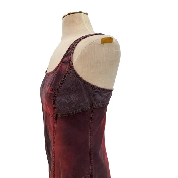 Transit Par Such Red‎ Purple Tie Dye Stretch Denim Mini Dress Size 2 US 8 10 - Image 6