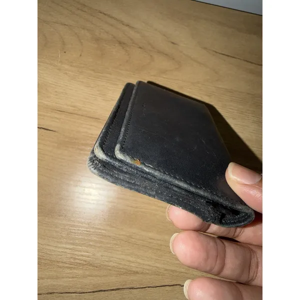 Coach Multifunction Wallet Classic Black Leather Bifold Y2K 90s Bedford Keyring - Image 2