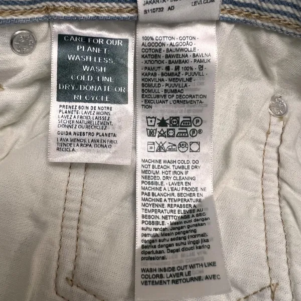 Levi's 501 Original Fit Women Size 31X30 Striped Denim Button Fly Straight Leg - Image 14