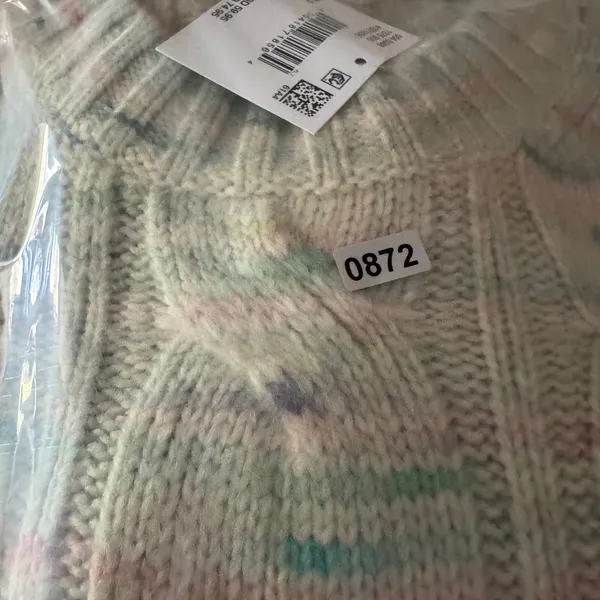 NWT American Eagle Whoa So Soft Cable Knit Confetti Sweater S Oversized Slouchy - Image 7