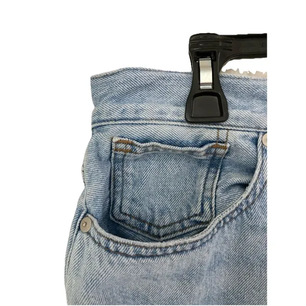 Madewell Super Wide Leg Jeans Stone Wash Blue Size 31P - Image 3