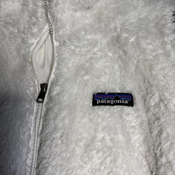 Patagonia Los Gatos Cabincore Fleece Vest White Full Zip High Pile Fuzzy Medium - Image 2