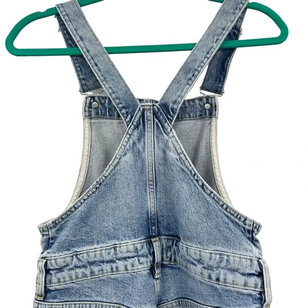 Free People Shelby Denim Overalls Blue Wash‎ Size 27 - Image 8