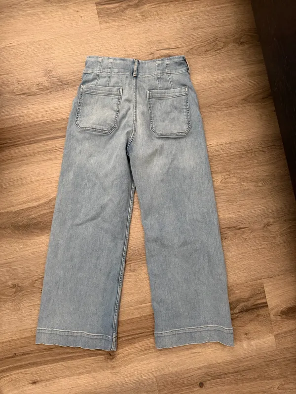 Anthropologie blue Maeve Colette cropped wide leg jeans - Image 6