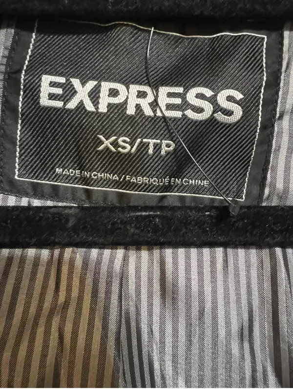 tan wool-blend Topcoat from Express size XS - Image 6