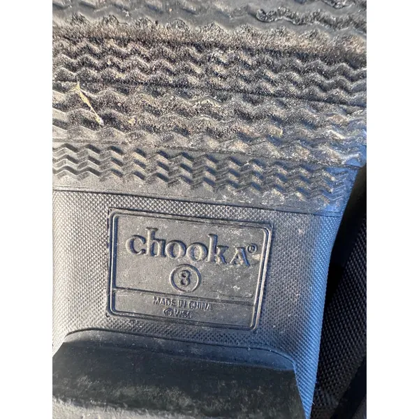 Chooka Plush Chelsea Black Women Size 8 Rain Boots Faux Fur Lined Waterproof - Image 6