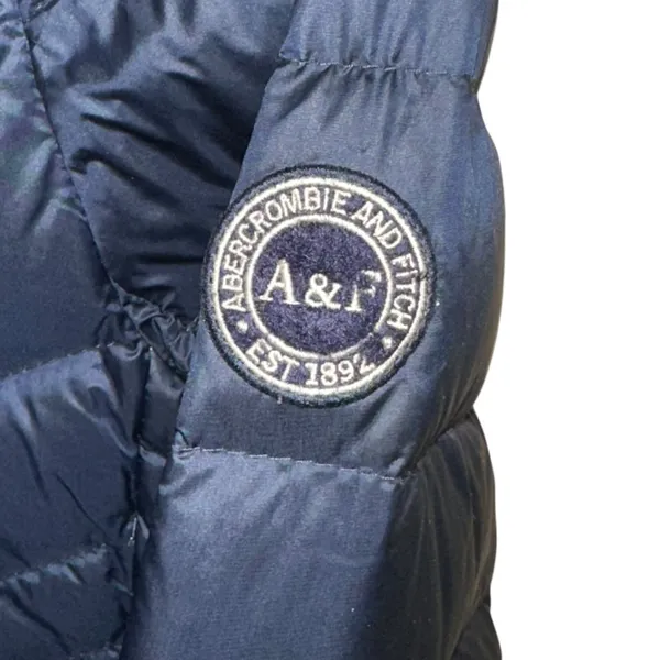 Abercrombie & Fitch Down Insulated Packable Puffer Winter Jacket Navy‎ Small - Image 5