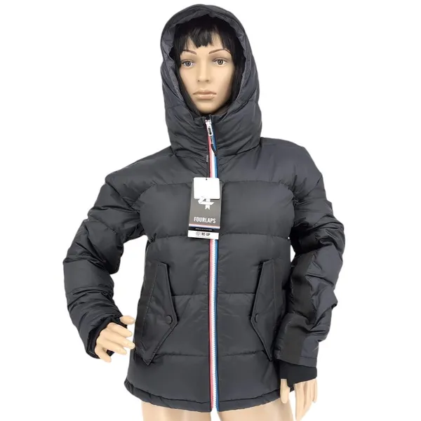 4 Laps FourLaps Black Women's Cover Down Jacket Goose Down Puffer - Size S - NWT - Image 2