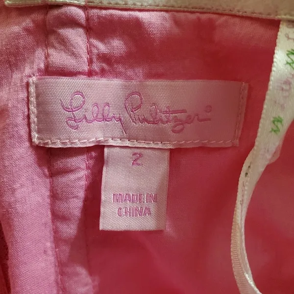 Lilly Pulitzer Pink & White Strapless Dress (2) - Image 6