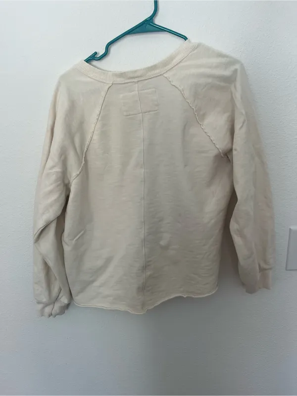 Anthropologie Pilcro Reworked Popover Cropped Sweatshirt - Image 5