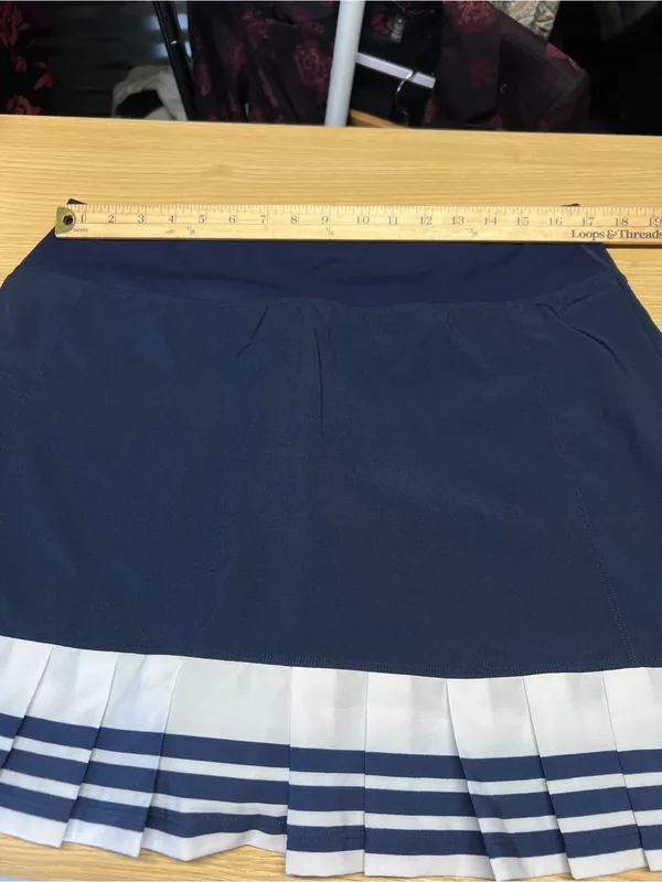 Addison Bay Birdie Golf Skort Navy White Pleated Size XL - Image 13