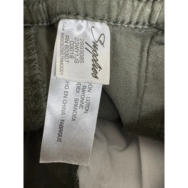 Supplies by Union Bay Olive Green Jogger Pants Womens Small 23WY1JS Cotton Blend - Image 6