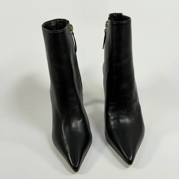 Schutz Size-5.5B Mikki Black Nappa Leather Pointed Toe Stiletto Ankle Boots - Image 10