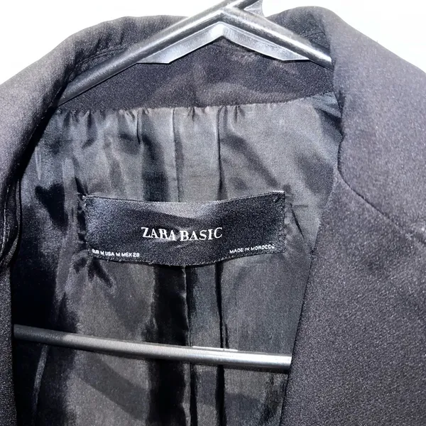 ZARA WOMENS BLACK BLAZER VEST SLEEVELESS am - Image 2