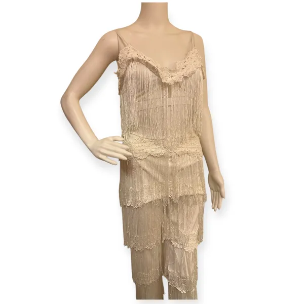 Miss Circle Fringe Set Tan Size XS - Image 2