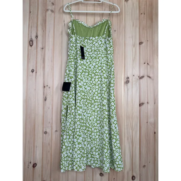 NWT Lulus Timeless Touch Green Floral Print A-Line Midi Dress Sundress Beachy XL - Image 6