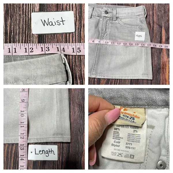 Citizens Of Humanity Boho #370 Stretch Denim Gray Mini Skirt Sz 25 Embroidered‎ - Image 5
