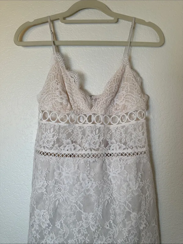 Victorias Secret‎ Sheer Floral Lace Dress - Image 2