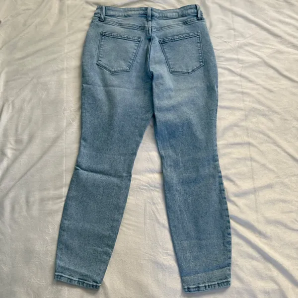 LC Lauren Conrad Light‎ Wash High Rise Skinny Jeans Button Fly Size 12 Womens - Image 3