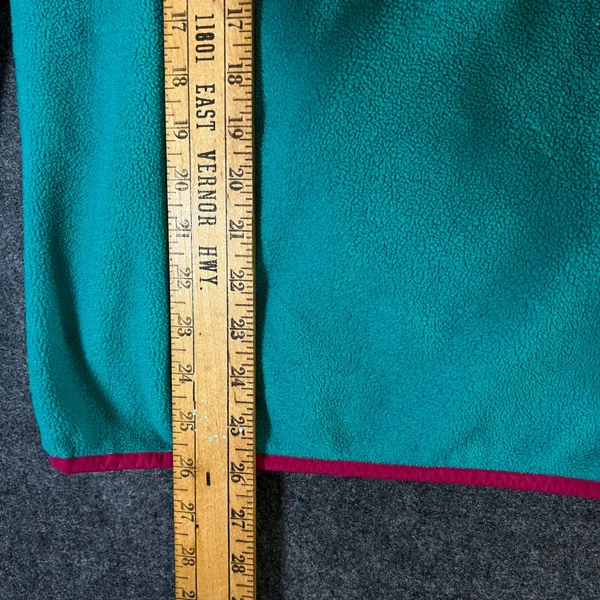 Patagonia Synchilla Fleece Pullover Teal Pink Trim Snap-T Women's Large - Image 6