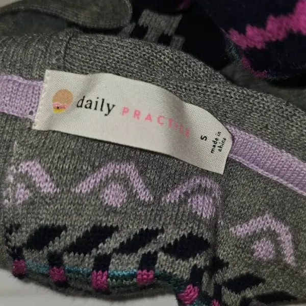 Daily Practice Anthropologie Womens Contrast Knit Cardigan Sweater‎ Small - Image 5