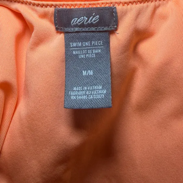 Aerie Neon Orange One Piece Swimsuit High Cut Low Back‎ Women M - Image 6