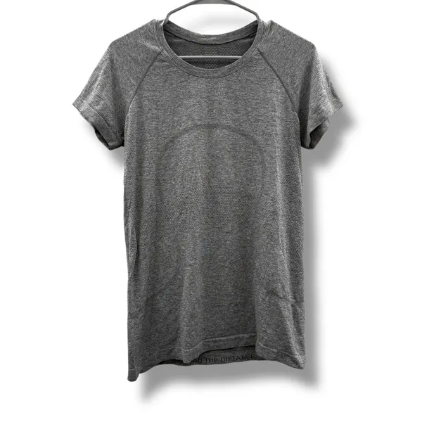 Lululemon Swiftly Tech Short Sleeve Activewear Shirt in Gray/Slate Sz 10 - Image 3