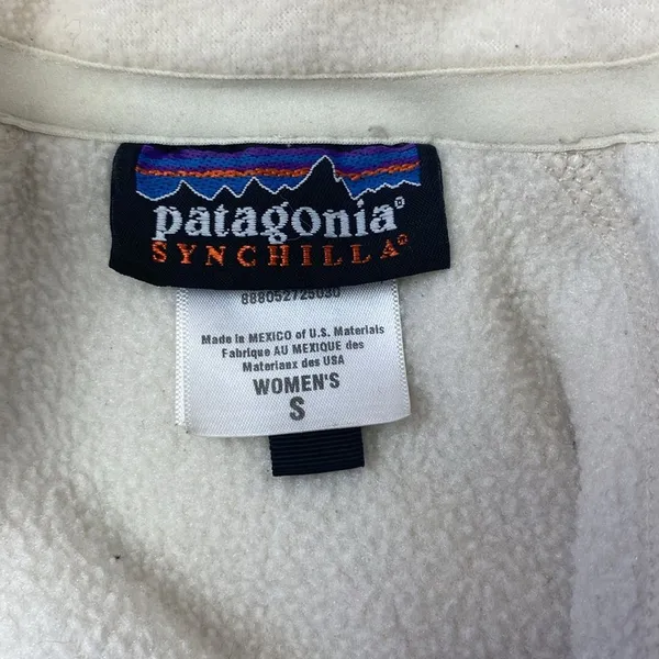 Patagonia Tan Synchlla Sleeveless Zip Up Fleece Vest S - Image 5