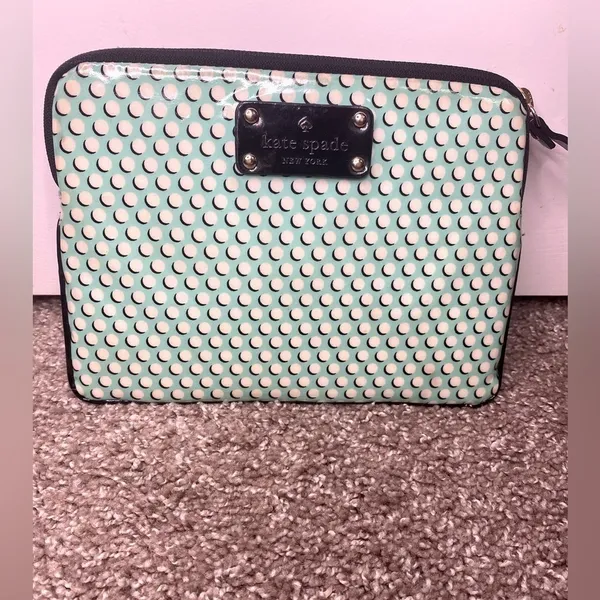 Kate Spade Small mint green polka zippered pouch - Image 2