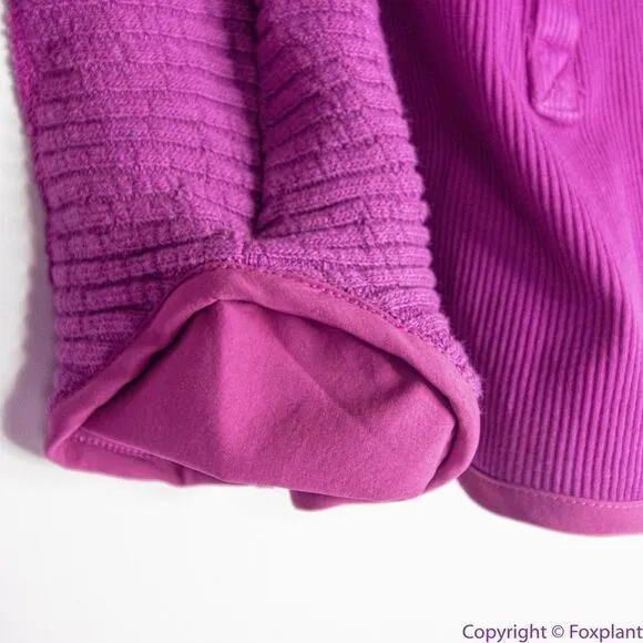 NEW Free People FP Movement Back to Me purple Snap Pullover Crop Henley‎ - Image 8