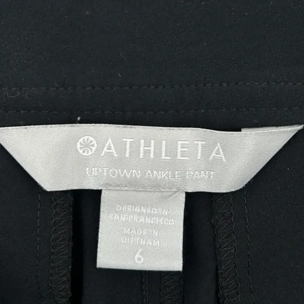 Athleta‎ Uptown Ankle Pant Black Cargo Tapered Trousers Size 6 RN 54023 - Image 6