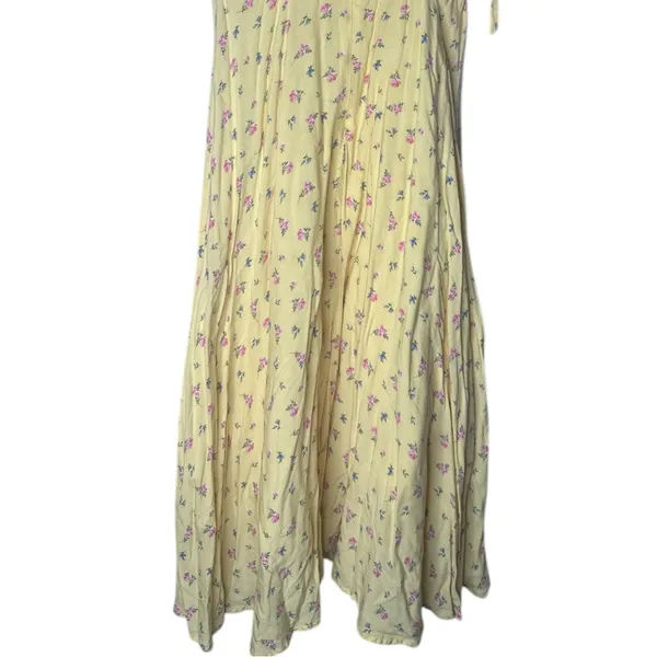 Bardot Floral Ditsy Tie Shoulder Midi Dress Yellow Size 8 - Image 12