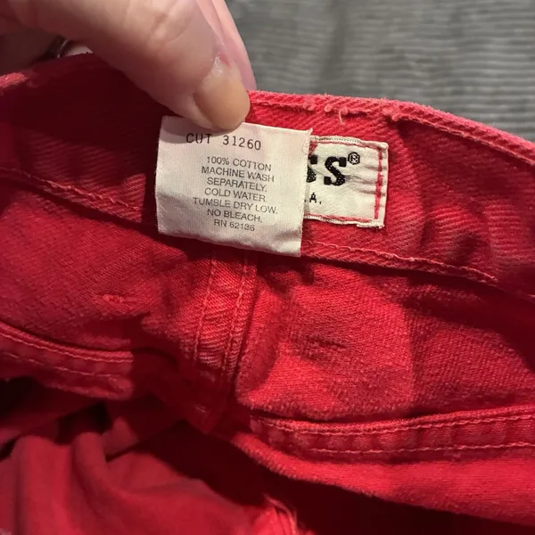 Guess by Georges Marciano Vintage Mid Rise Button Fly Red Jeans - Women's 29 - Image 13