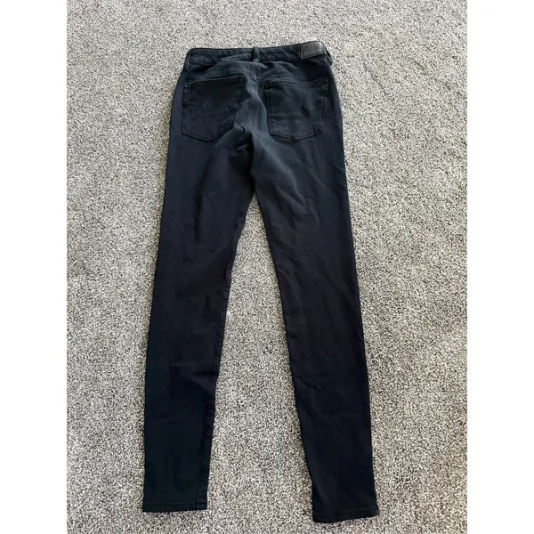 American Eagle Hi-Rise Jegging Skinny Jeans Womens 6 Long Black Super - Image 6