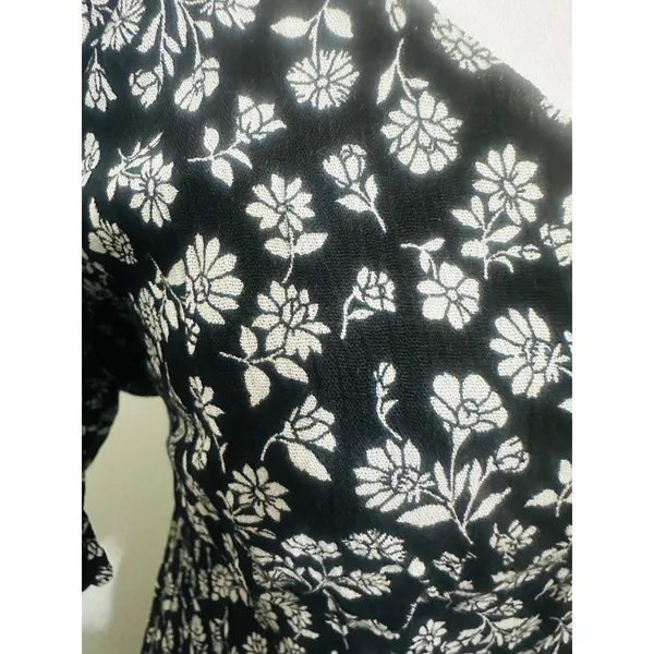 Y2K Cottagecore Coa Floral Dress Puff‎ Sleeve Coquette Fairy Largetal Cowgirl - Image 4