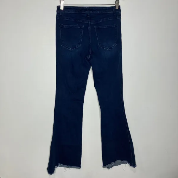 Vervet Flying Monkey high rise flare jeans blue women's size 28 trendy modern western‎ - Image 8