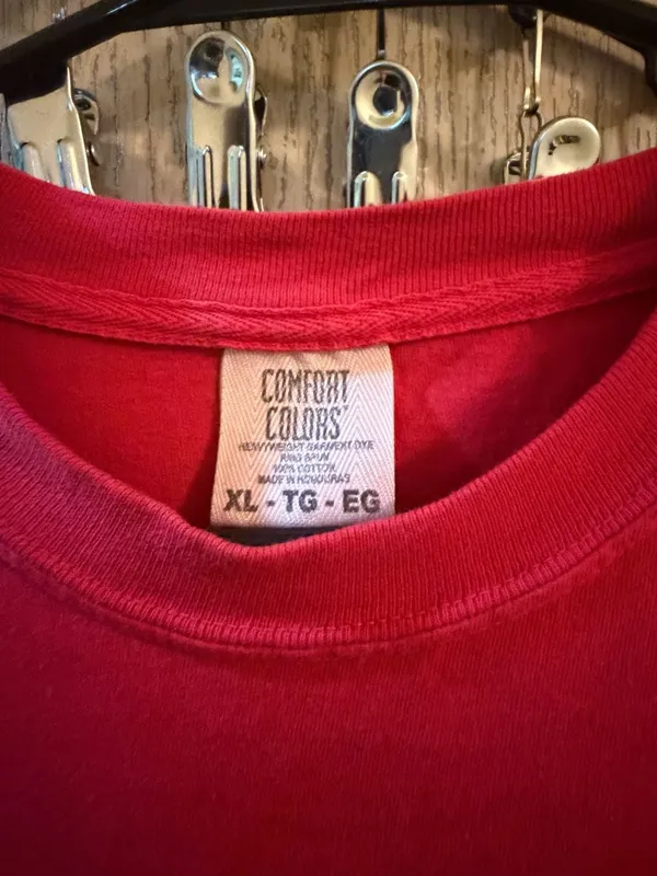 Comfort Colors Baseball Bow Graphic Tee – Red – XL - Image 2
