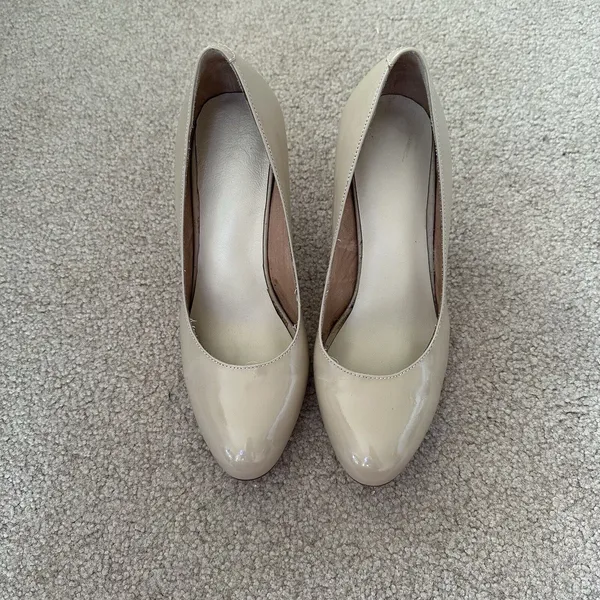 Corso Como Del Heel Pump Tan Nude Beige Patent Leather Women’s US 6.5 Repaired - Image 2