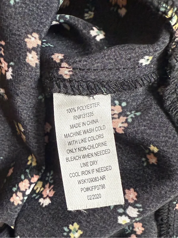 Socialite Black Floral Skirt with Pink & Green Accents - Image 3