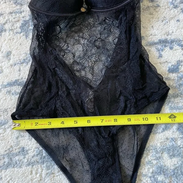 Daisy Fuentes Black Sheer Mesh Bodysuit - Image 11