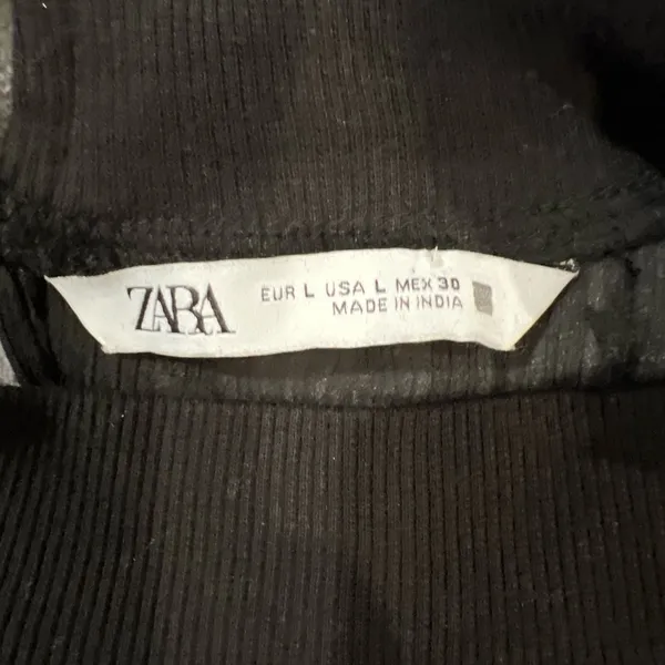 ZARA Combination Crop Top large Black - Image 5