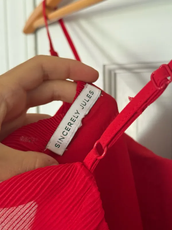 Sincerely Jules Red Ruffle Dress - Image 4