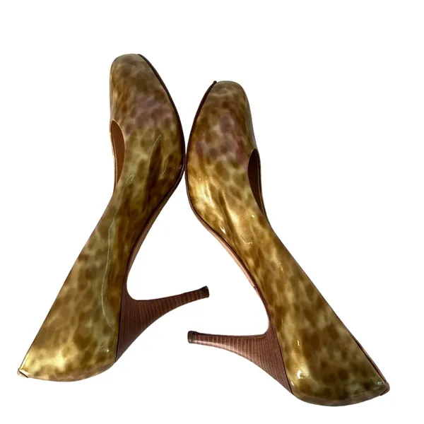 Giuseppe Zanotti Patent Leather Heels Animal Print Pumps Women's‎ Size 38 US 8 - Image 4