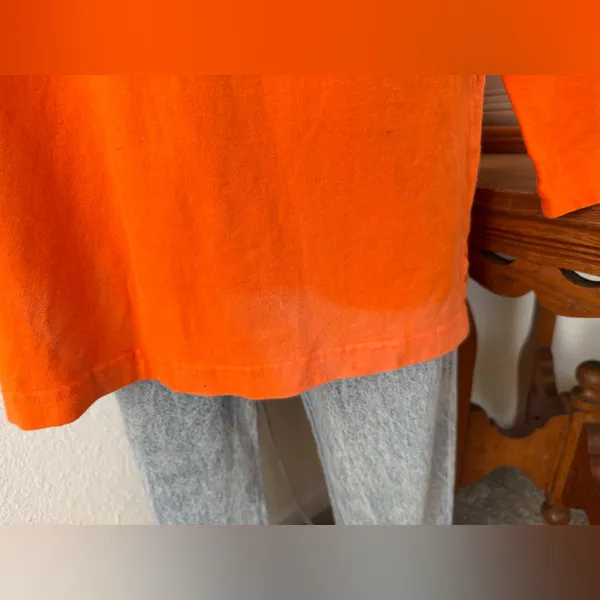 Vintage Halloween Long Sleeve Shirt Orange Graphic 90s witch ghost fall medium‎ - Image 4