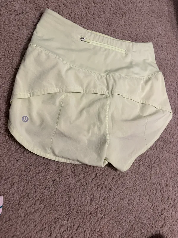 Lululemon Yellow  Speed Up Shorts - Image 3