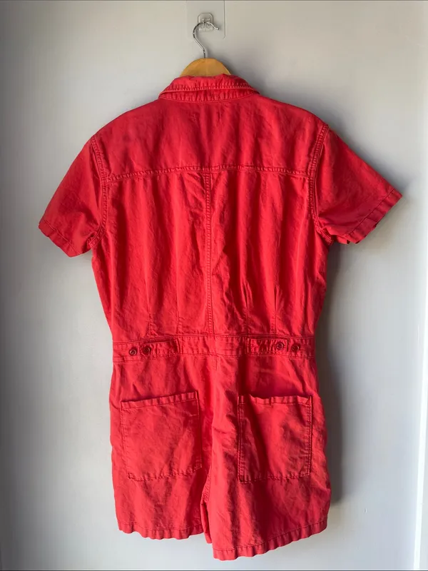 Outerknown Trestles Organic Cotton Utility Romper - Image 3