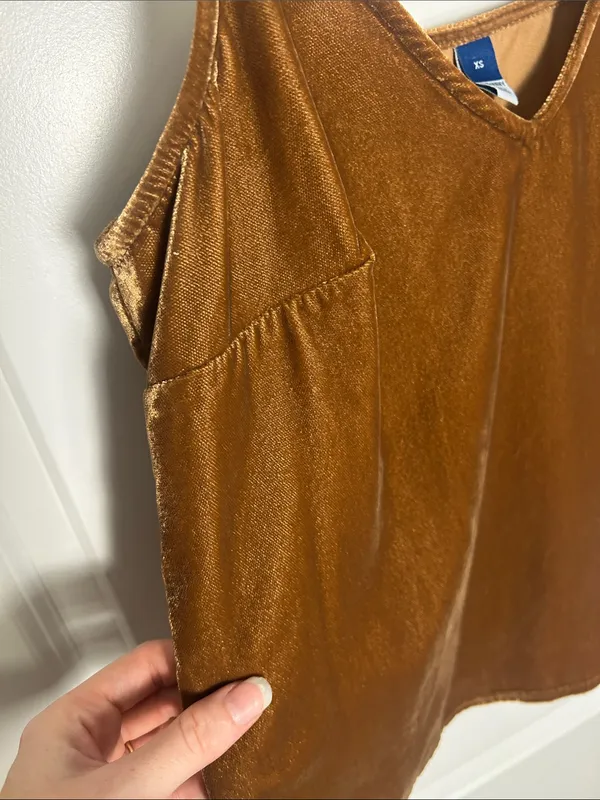 Old Navy Brown Velvet Camisole with Slim Straps - Image 2