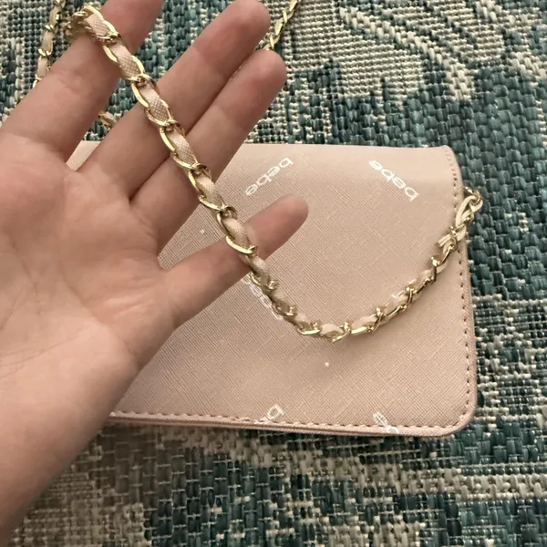 Bebe Crossbody Bag Y2k Small Faux Leather Gold Chain Wallet Purse‎ Embossed - Image 11