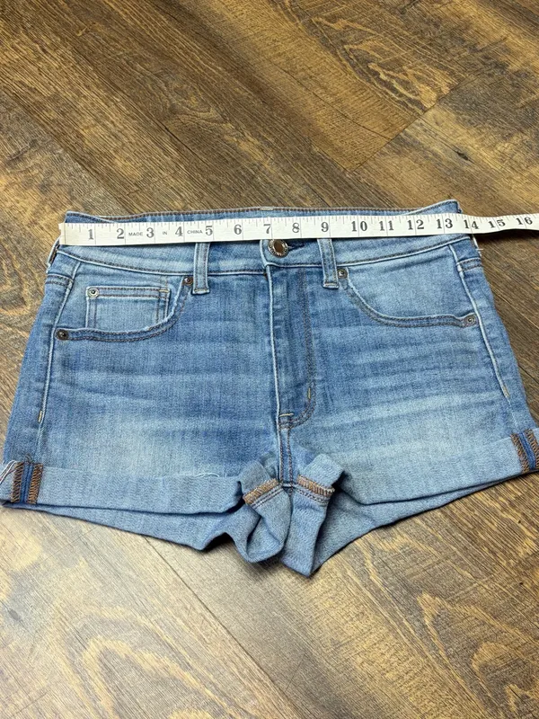 American Eagle Super Super Stretch Denim Jean Shorts Hi-Rise Shortie Women’s 6 - Image 2