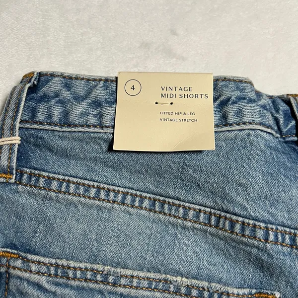 Universal Threads Vintage Midi Stretch Shorts Raw Hem Size 4 Festival Rodeo - Image 6